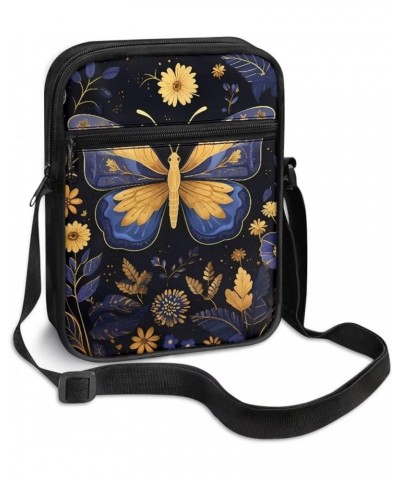 Messenger Bag for Women Crossbody Cell Phone Purse Small Shoulder Pouch for Outdoor Cartoon Butterfly $12.15 Crossbody Bags