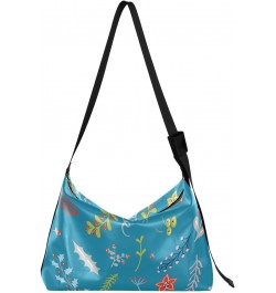 Boys Crossbody Sling Bags Waterproof Womens Shoulder Bags Sling Bag Christmas Cute Scandinavian Flower $20.29 Shoulder Bags