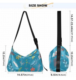 Boys Crossbody Sling Bags Waterproof Womens Shoulder Bags Sling Bag Christmas Cute Scandinavian Flower $20.29 Shoulder Bags