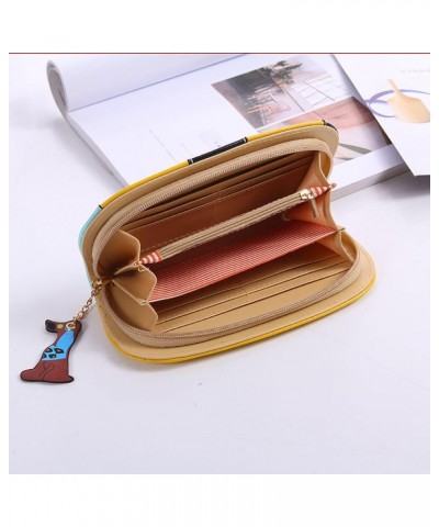 Long fashion clutch bag women's wallet zipper wallet brown $12.24 Wallets