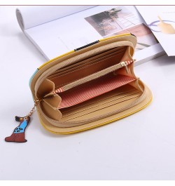 Long fashion clutch bag women's wallet zipper wallet brown $12.24 Wallets