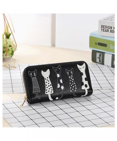 Long fashion clutch bag women's wallet zipper wallet brown $12.24 Wallets