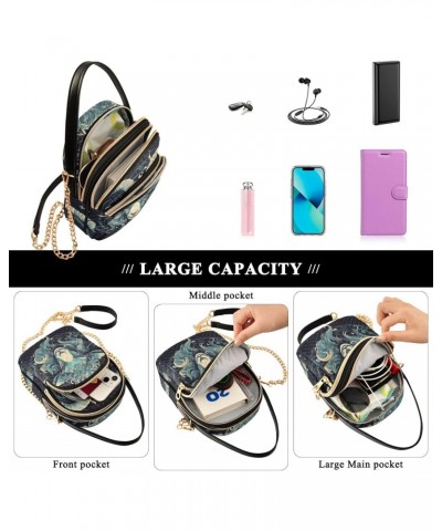 Zodiac Sheep Green Sling Bags Crossbody for Women, Fashion Zipper Handbag with Chain Strap Top handle for Evening Party Datin...