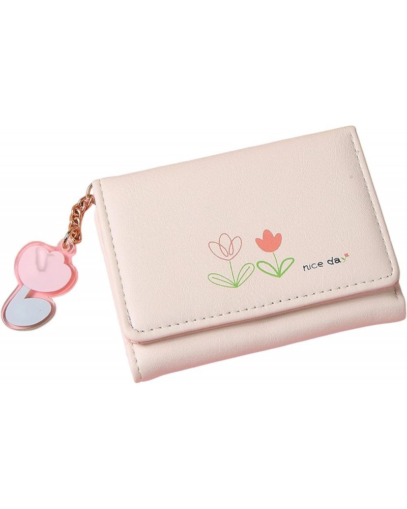 Women's Wallets Fashion Women ID Short Wallet Flowers Prints Bag Hasp Purse Multiple Card Slots Clutch Bag, White, One Size W...