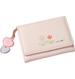 Women's Wallets Fashion Women ID Short Wallet Flowers Prints Bag Hasp Purse Multiple Card Slots Clutch Bag, White, One Size W...