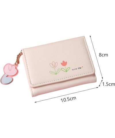 Women's Wallets Fashion Women ID Short Wallet Flowers Prints Bag Hasp Purse Multiple Card Slots Clutch Bag, White, One Size W...