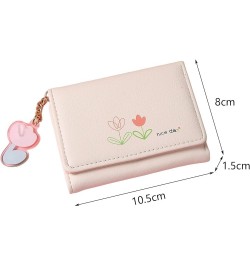 Women's Wallets Fashion Women ID Short Wallet Flowers Prints Bag Hasp Purse Multiple Card Slots Clutch Bag, White, One Size W...