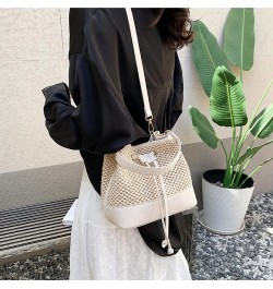 Van Caro Handwoven Cotton Straw Shoulder Bag Crochet Tassel Beach Bohemian Purse for Women 6943 Beige $13.59 Totes