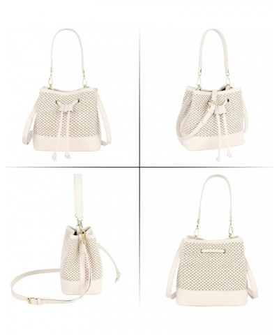 Van Caro Handwoven Cotton Straw Shoulder Bag Crochet Tassel Beach Bohemian Purse for Women 6943 Beige $13.59 Totes