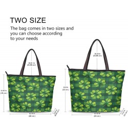 Pattern Tote Bag for Women with Zipper Pocket Polyester Tote Purse Pattern Handbag Pattern Tote Purse St Patricks 4 $17.25 Totes