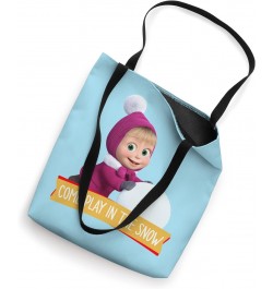 Masha and the Bear. Come play in the snow! Tote Bag $9.90 Totes