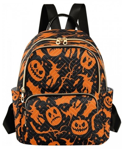 Halloween Star Bat Pumpkin Women Backpack Purse Ladies Fashion Shoulder Bag Daypack Travel Bag 10L Medium $18.89 Backpacks