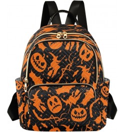 Halloween Star Bat Pumpkin Women Backpack Purse Ladies Fashion Shoulder Bag Daypack Travel Bag 10L Medium $18.89 Backpacks