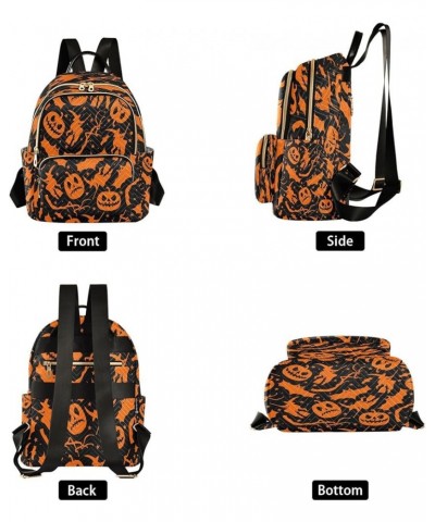 Halloween Star Bat Pumpkin Women Backpack Purse Ladies Fashion Shoulder Bag Daypack Travel Bag 10L Medium $18.89 Backpacks