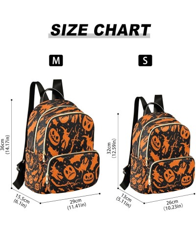 Halloween Star Bat Pumpkin Women Backpack Purse Ladies Fashion Shoulder Bag Daypack Travel Bag 10L Medium $18.89 Backpacks