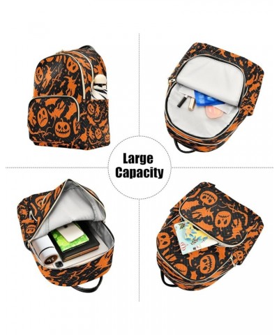 Halloween Star Bat Pumpkin Women Backpack Purse Ladies Fashion Shoulder Bag Daypack Travel Bag 10L Medium $18.89 Backpacks