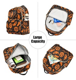 Halloween Star Bat Pumpkin Women Backpack Purse Ladies Fashion Shoulder Bag Daypack Travel Bag 10L Medium $18.89 Backpacks