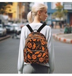 Halloween Star Bat Pumpkin Women Backpack Purse Ladies Fashion Shoulder Bag Daypack Travel Bag 10L Medium $18.89 Backpacks