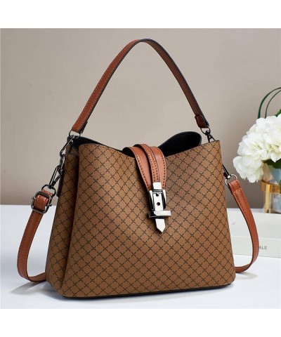 Women's Shoulder Bag Shoulder Bag Purse Women's Printed Leather Bucket Bag Designer Crossbody Bag Heise $39.94 Totes