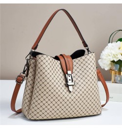 Women's Shoulder Bag Shoulder Bag Purse Women's Printed Leather Bucket Bag Designer Crossbody Bag Heise $39.94 Totes