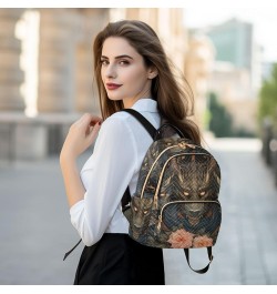 Medium Fashion Backpack for Women Gothic Three Dragons Print Ladies Travel Daypack Aesthetic Shoulder Bag 11.4×6.1×14.1 IN $2...