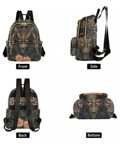 Medium Fashion Backpack for Women Gothic Three Dragons Print Ladies Travel Daypack Aesthetic Shoulder Bag 11.4×6.1×14.1 IN $2...