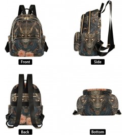 Medium Fashion Backpack for Women Gothic Three Dragons Print Ladies Travel Daypack Aesthetic Shoulder Bag 11.4×6.1×14.1 IN $2...