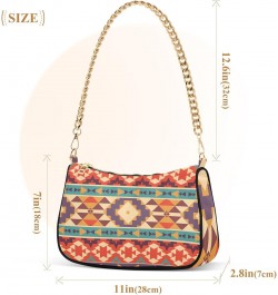 Clutch Shoulder Bags Tote Evening Purse Handbags for Women Hobo Bags Colorful Indian Aztec Striped with Zipper Closure $15.04...