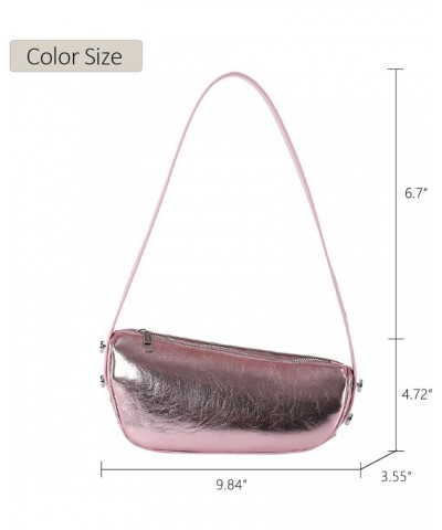 Hobo Bags for Women Small Shiny Shoulder Purses Gold Fashion Underarm Bag Sparkly Evening Handbag for Party 2024 Pink $15.11 ...