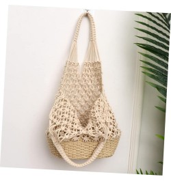 2 Pcs Bucket Straw Bag Shoulder Bag for Women Large Beach Bag Straw Beach Bags for Women Gift Sack White $13.16 Shoulder Bags