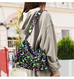 Moon Magic Shoulder Tote Bags for Women Furry Crossbody bag Hobo Handbag Purses for Traveling Shopping Working $9.45 Totes