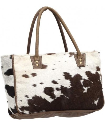 Myra Bags Bucket Genuine Leather with Animal Print Tote, Brown, Size One_Size, Tan, Khaki, Brown, One_Size $29.62 Totes