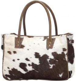 Myra Bags Bucket Genuine Leather with Animal Print Tote, Brown, Size One_Size, Tan, Khaki, Brown, One_Size $29.62 Totes