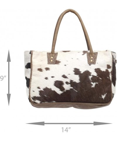 Myra Bags Bucket Genuine Leather with Animal Print Tote, Brown, Size One_Size, Tan, Khaki, Brown, One_Size $29.62 Totes