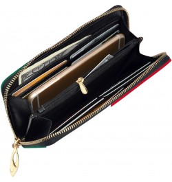 Flag Of Mexico Pattern Leather Long Clutch Wallet 7.48x4.13 Inch Comfortable Lightweight Waterproof Durable Nice $26.85 Clutches