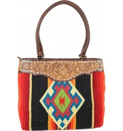 Red Multi Colored Saddle Blanket Tote ADBGA151E $90.65 Totes