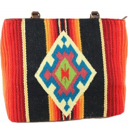 Red Multi Colored Saddle Blanket Tote ADBGA151E $90.65 Totes