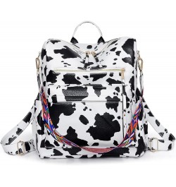 Women's Fashion Backpack Purse Multipurpose Design Convertible Satchel Handbags Shoulder Bag Travel bag Cow White $15.89 Back...