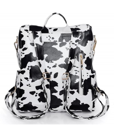 Women's Fashion Backpack Purse Multipurpose Design Convertible Satchel Handbags Shoulder Bag Travel bag Cow White $15.89 Back...