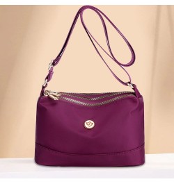 Crossbody Handbags Large Capacity Women Composite Shoulder Bag Breathable Nylon Durable Scratch Resistant with Zipper Purple ...