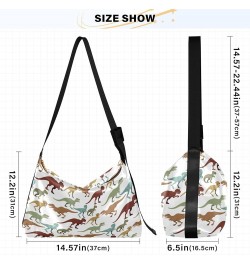 Coral Ladies Leather Handbags Hobo Large Crossbody Bags Premium Animal Print Shoulder Purse Bag Cartoon Dinosaurs $13.86 Shou...