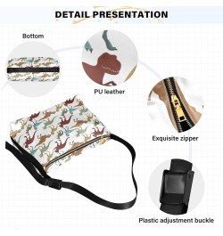 Coral Ladies Leather Handbags Hobo Large Crossbody Bags Premium Animal Print Shoulder Purse Bag Cartoon Dinosaurs $13.86 Shou...