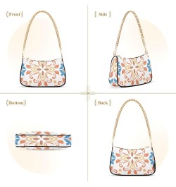 Shoulder Bags for Women, Flower Pattern Retro Print Hobo Tote Handbag, Retro Chain Bag Purse with Zipper Color04 $17.69 Shoul...