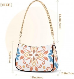 Shoulder Bags for Women, Flower Pattern Retro Print Hobo Tote Handbag, Retro Chain Bag Purse with Zipper Color04 $17.69 Shoul...