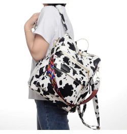 Women's Fashion Backpack Purse Multipurpose Design Convertible Satchel Handbags Shoulder Bag Travel bag Cow White $15.89 Back...