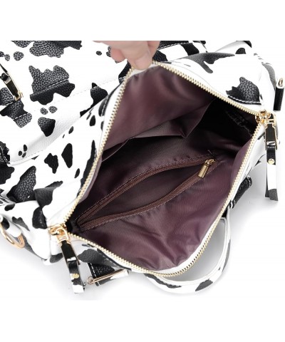 Women's Fashion Backpack Purse Multipurpose Design Convertible Satchel Handbags Shoulder Bag Travel bag Cow White $15.89 Back...