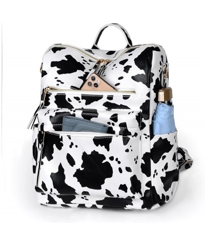 Women's Fashion Backpack Purse Multipurpose Design Convertible Satchel Handbags Shoulder Bag Travel bag Cow White $15.89 Back...