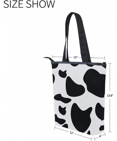 Tote Handbag for Women Tote Bag, Cow Background Canvas + leather Shoulder Bag, Hobo bag, Satchel Purse(226rh7c) $14.24 Totes