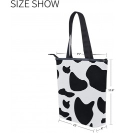 Tote Handbag for Women Tote Bag, Cow Background Canvas + leather Shoulder Bag, Hobo bag, Satchel Purse(226rh7c) $14.24 Totes