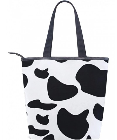 Tote Handbag for Women Tote Bag, Cow Background Canvas + leather Shoulder Bag, Hobo bag, Satchel Purse(226rh7c) $14.24 Totes